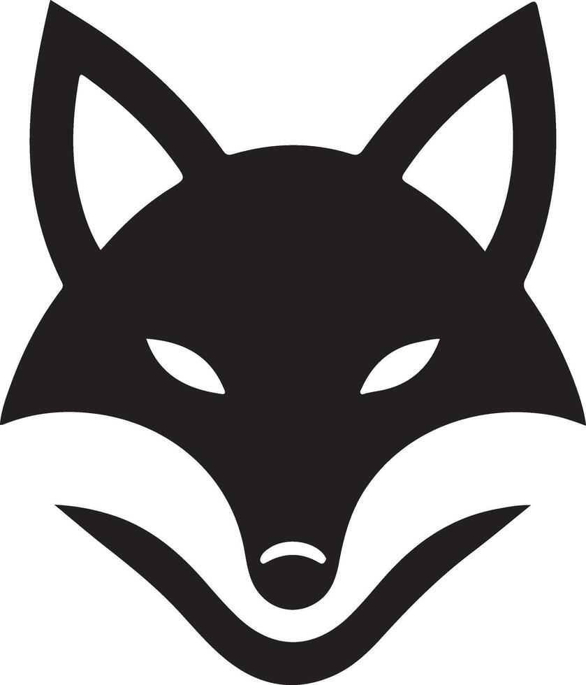 Fox head illustration silhouettes art vector