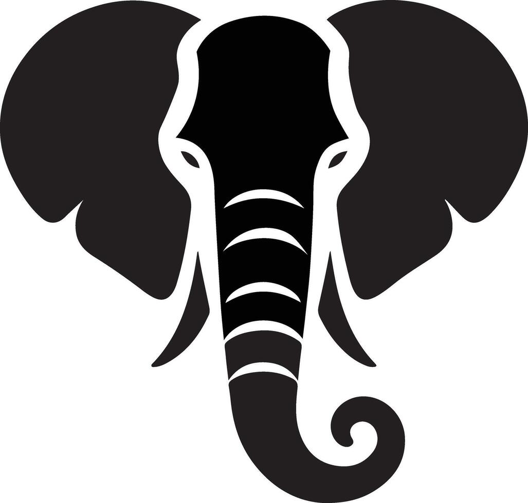 Best Elephant Head Silhouette Royalty vector