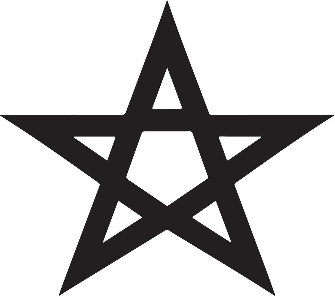 Hand drawn style Star of David Jewish religious symbol vector