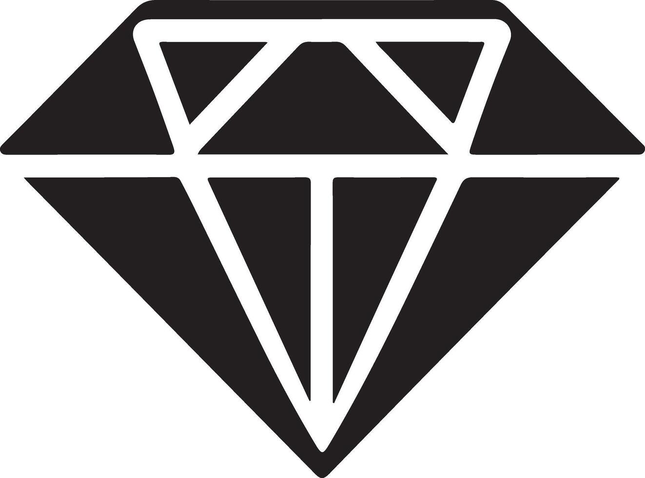 Diamond Icon Black Color Stock vector