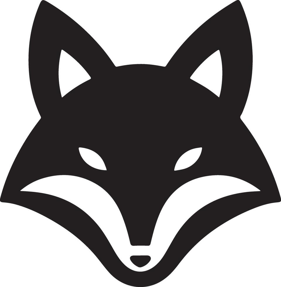Fox head silhouette Royalty Image vector