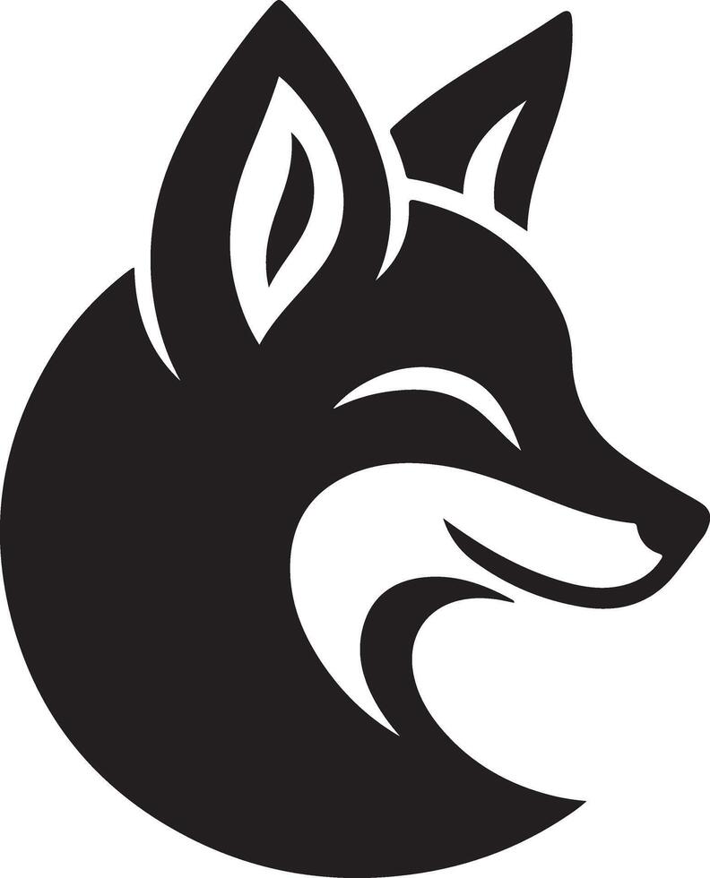 Stylized Fox Head Icon Stock vector
