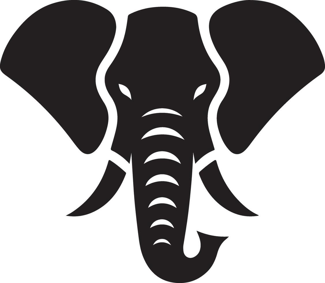 Best Elephant Head Silhouette vector