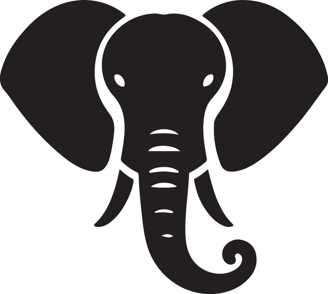 Elephant Head Silhouette Images vector