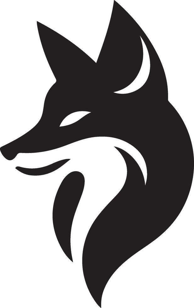 Fox head illustration silhouettes art design vector