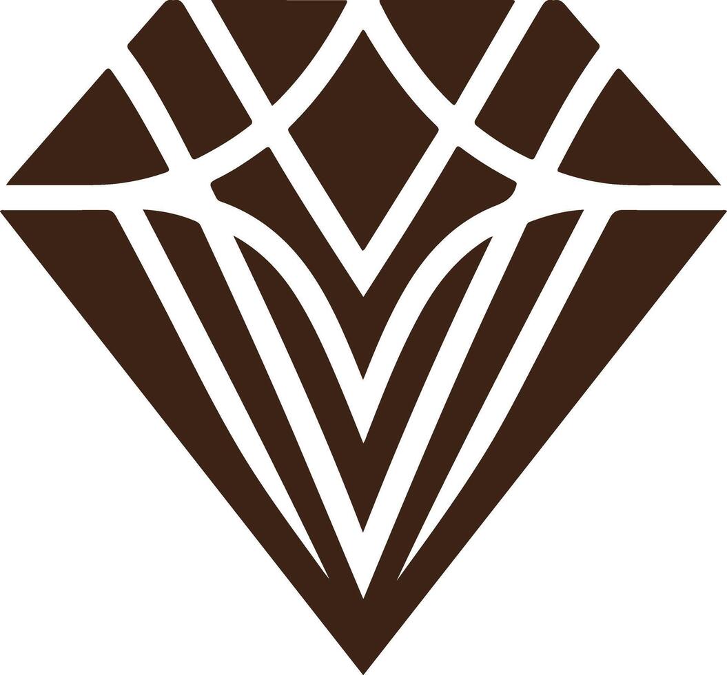 Diamond outline value icon vector