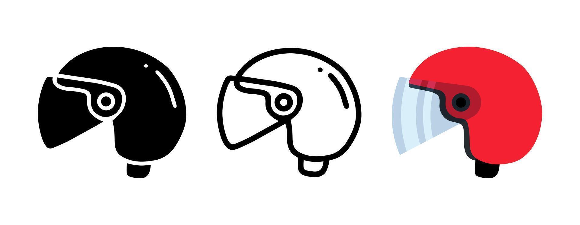 Set of Helmet cartoon doodle, . vector