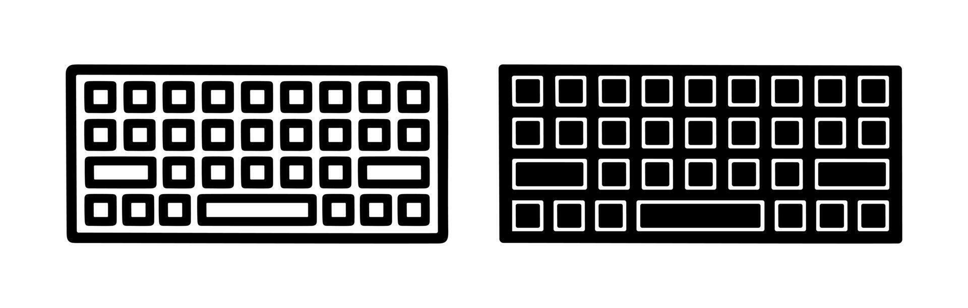 Computer keyboard cartoon doodle, . vector