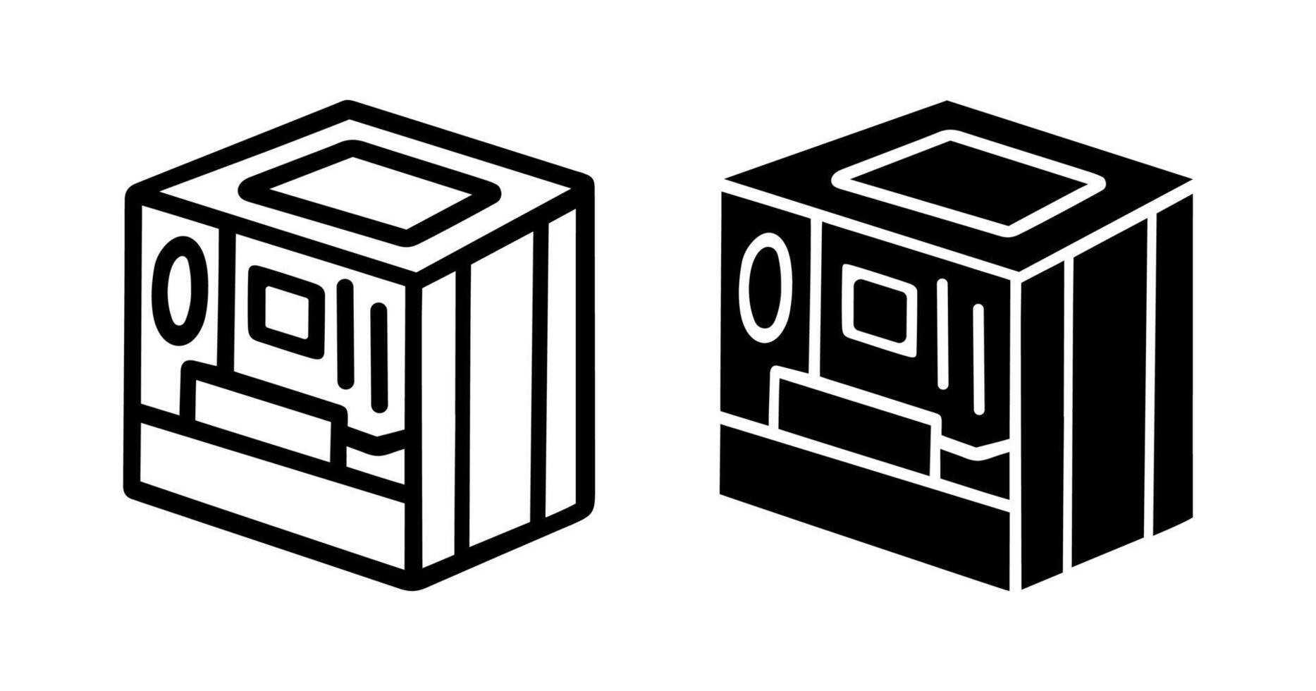 PC case cartoon doodle, . vector