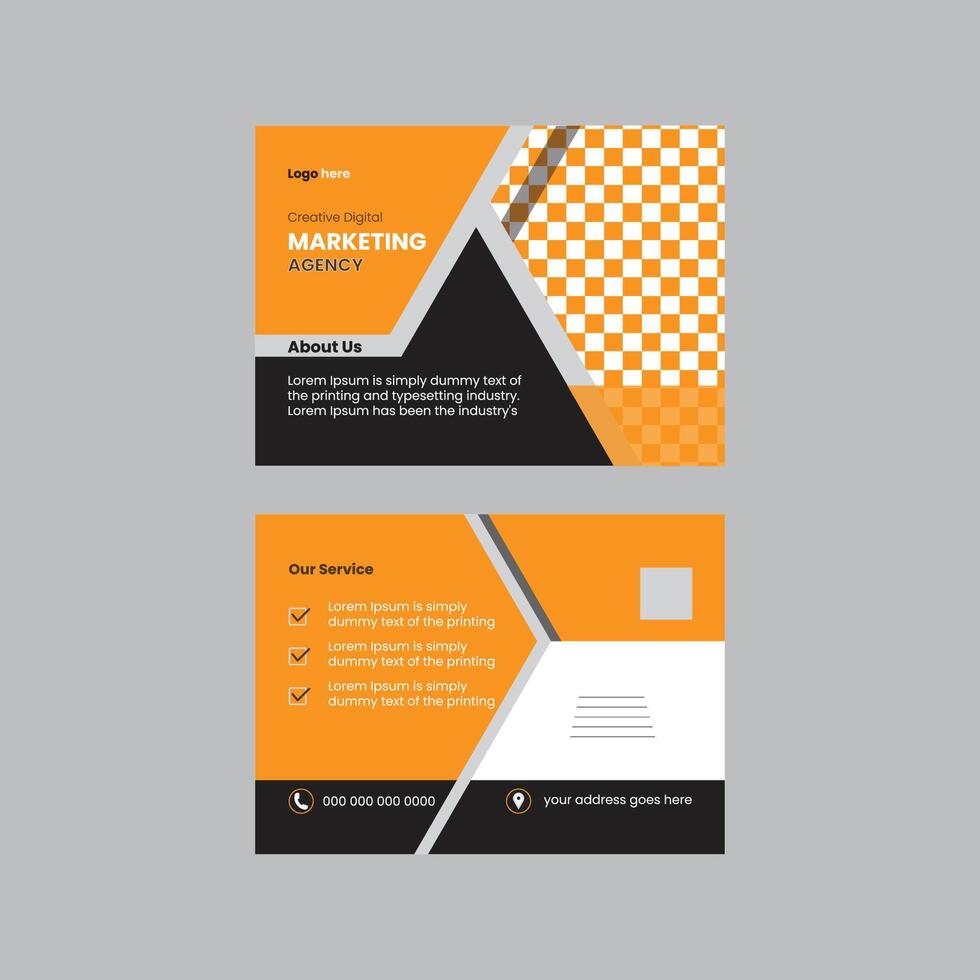 Modern postcard design vector
