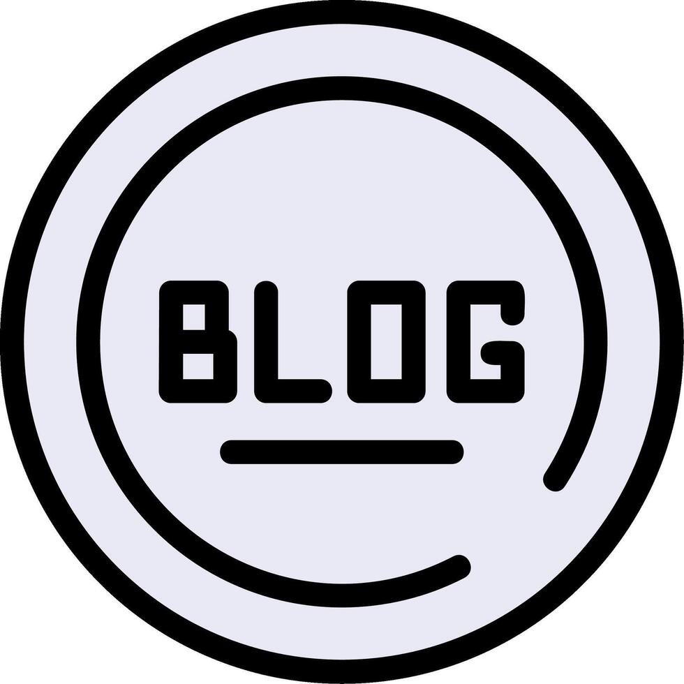 Blog Line Filled Icon vector