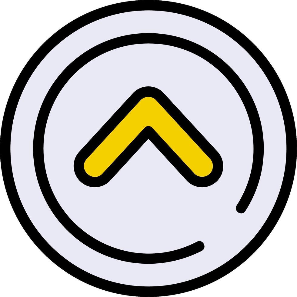 Back to Top Line Filled Icon vector