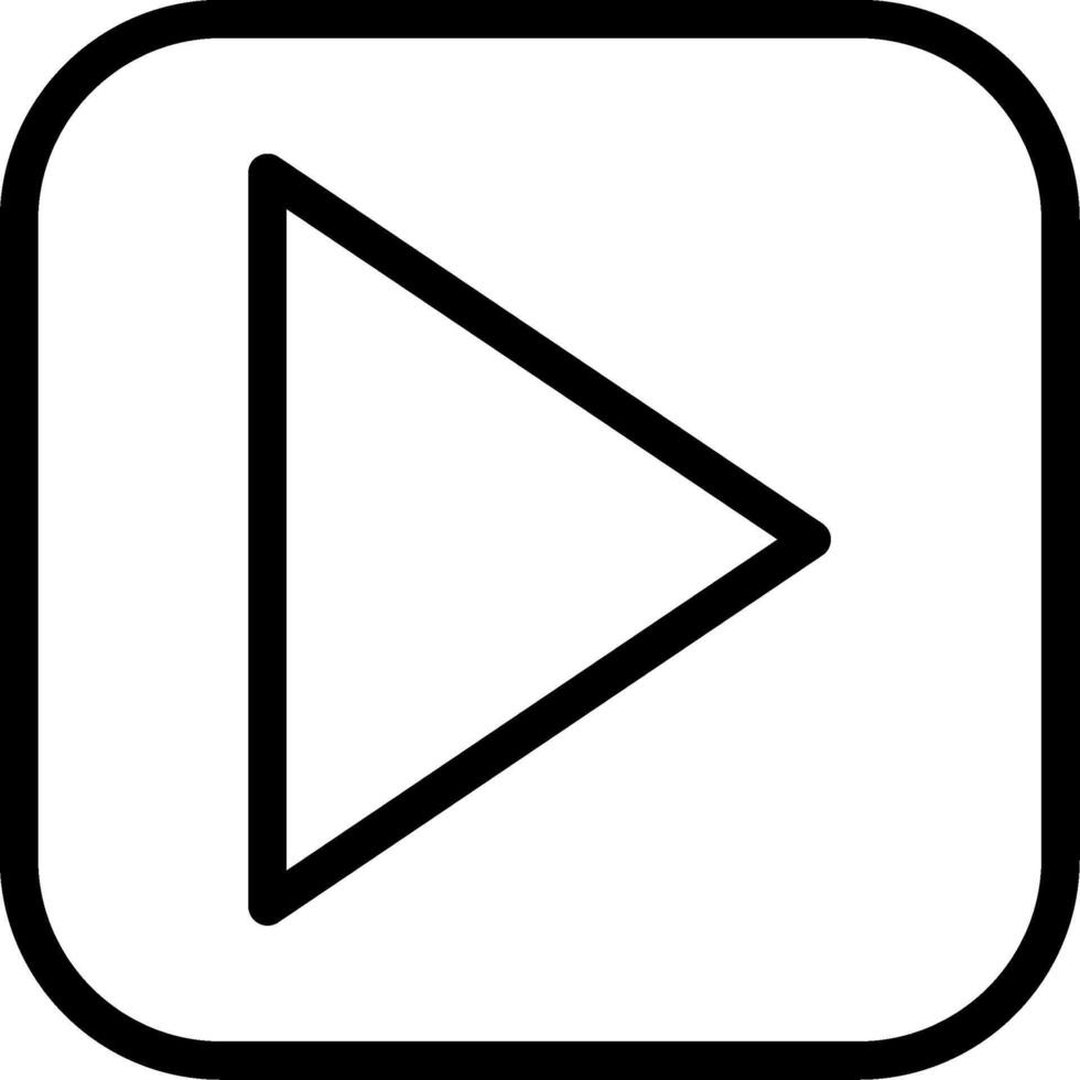Play Line Icon vector