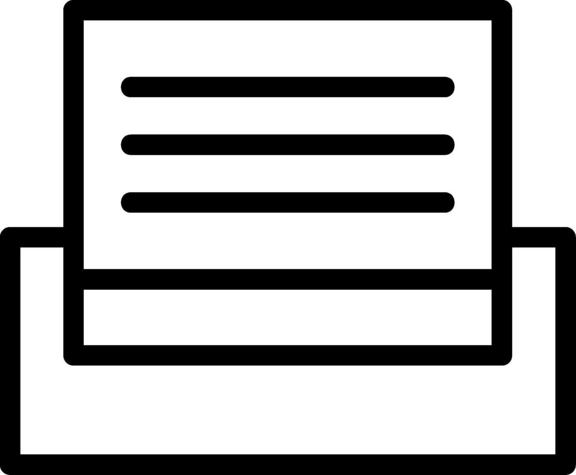 Print Line Icon vector