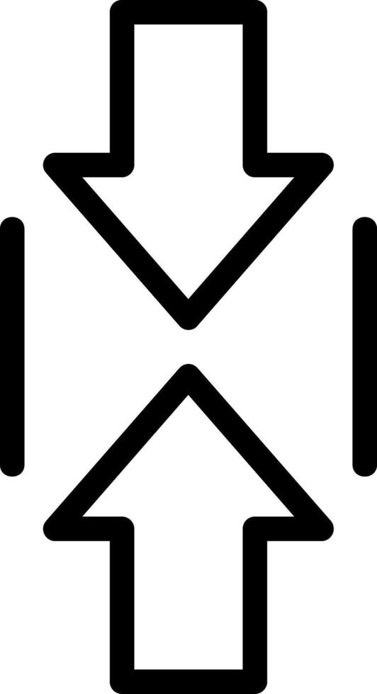 Scroll Up Line Icon vector