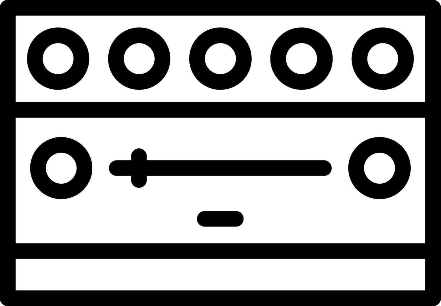 Notification Bar Line Icon vector