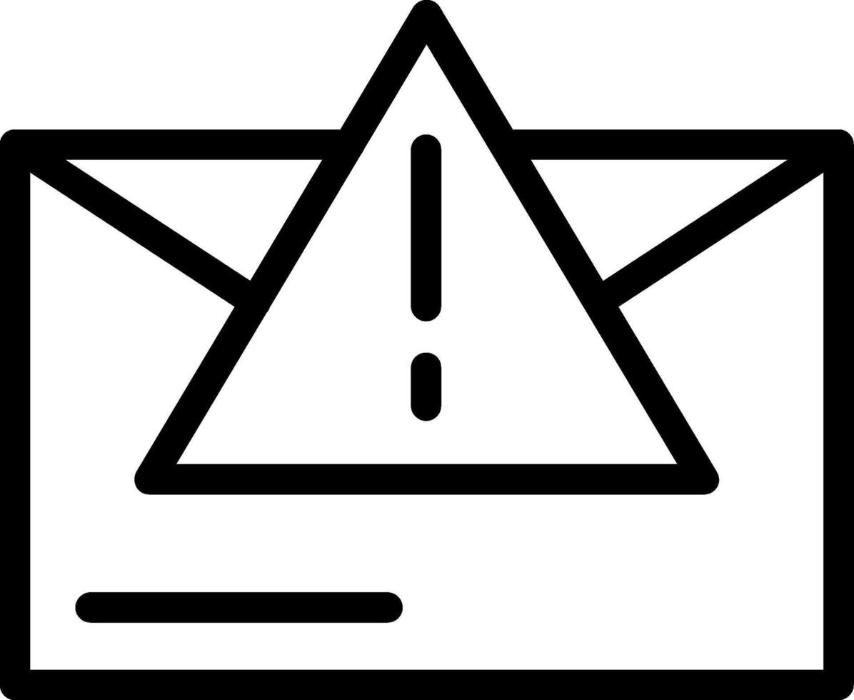 Warning Triangle Line Icon vector