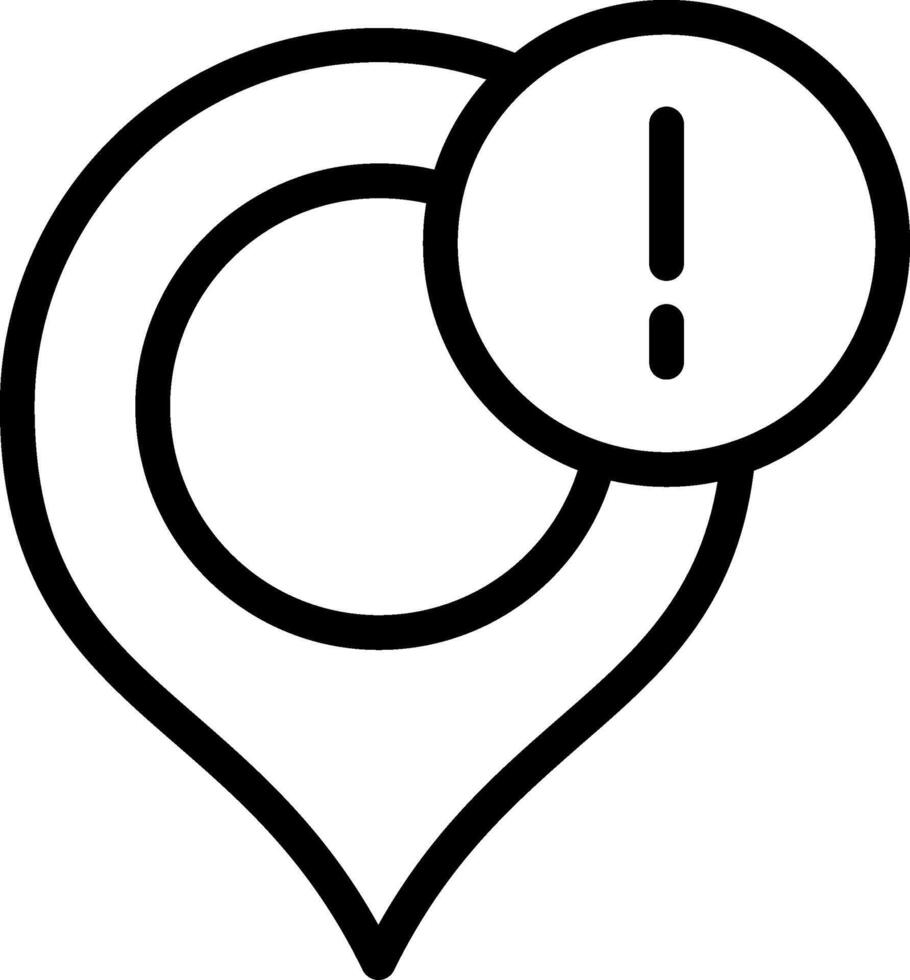 Location Pin Line Icon vector
