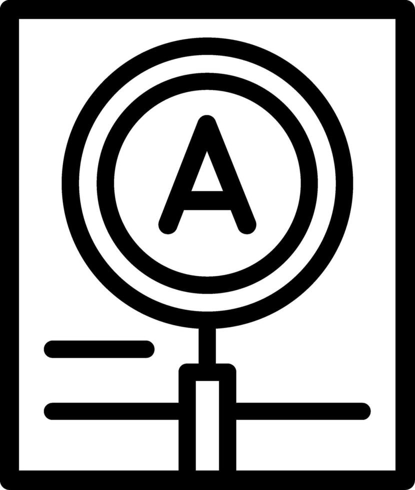 Magnification Line Icon vector
