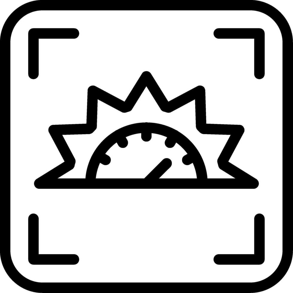 Focus indicator Line Icon vector
