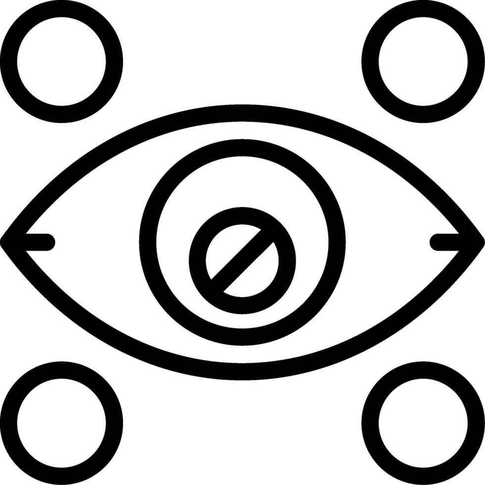 Color blindness Line Icon vector