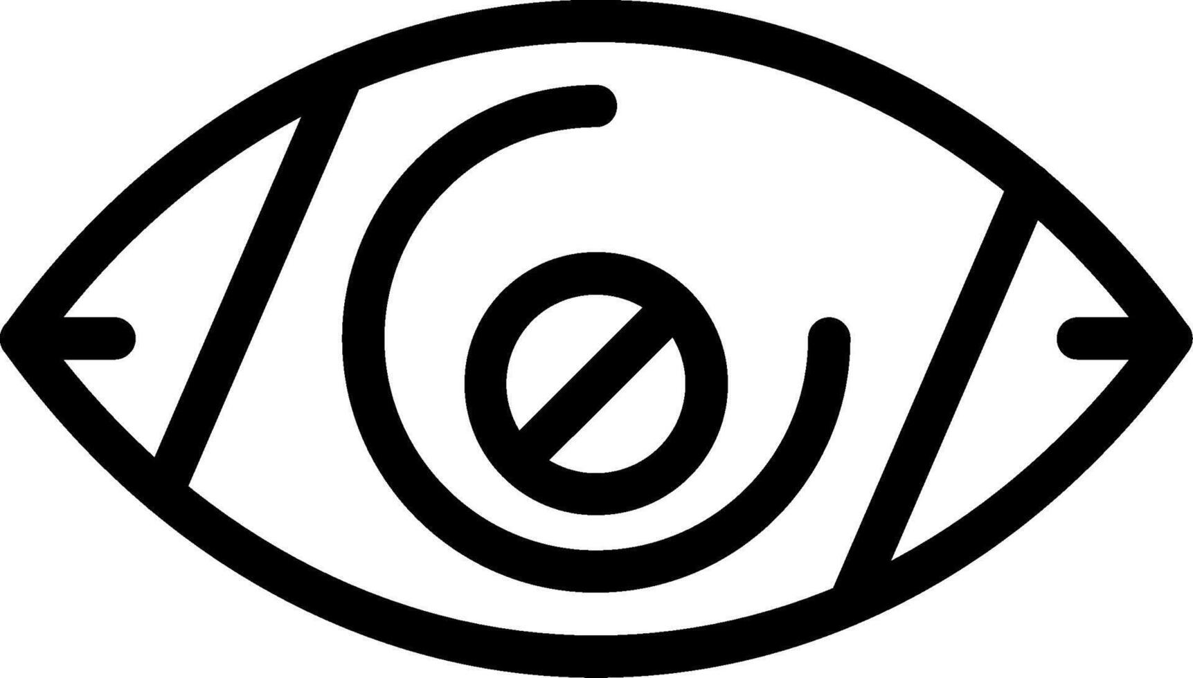 Visual impairment Line Icon vector