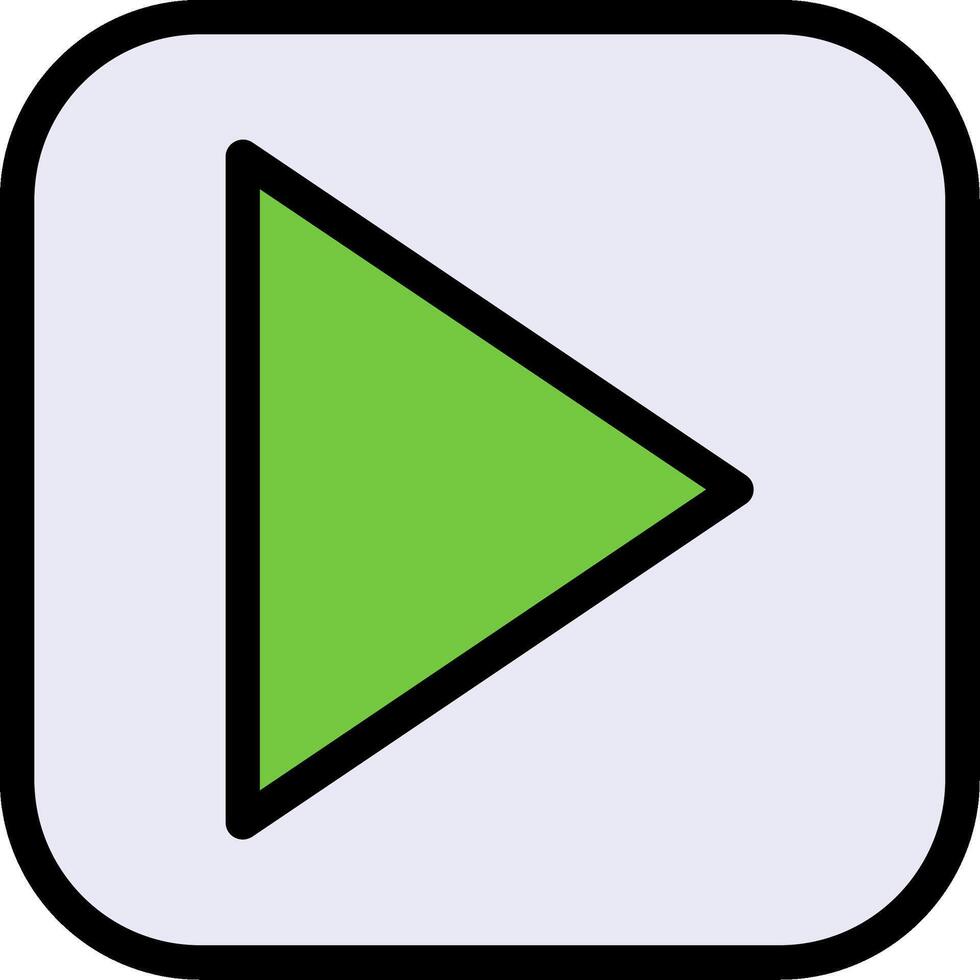 Play Line Filled Icon vector