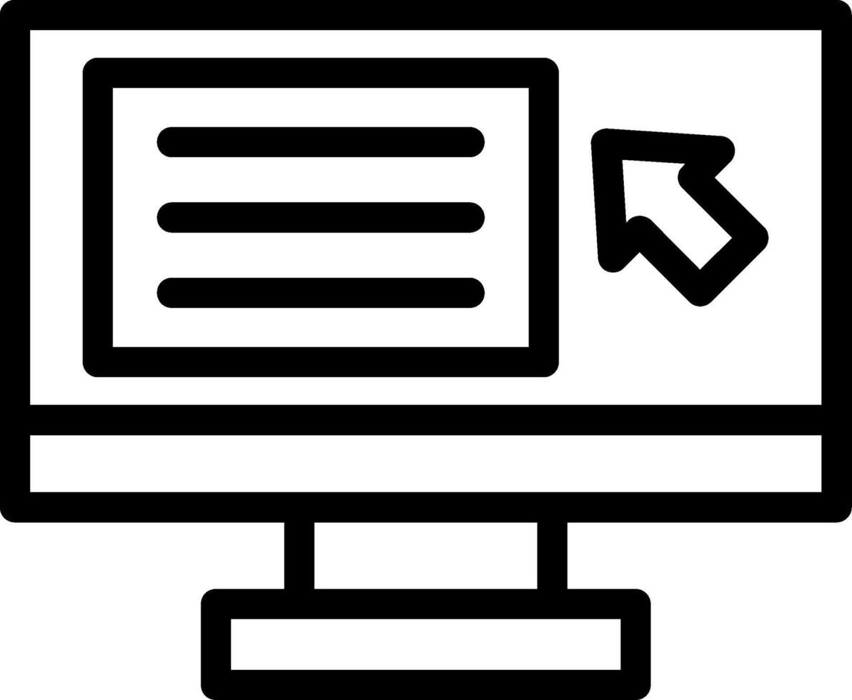 Screen reader Line Icon vector