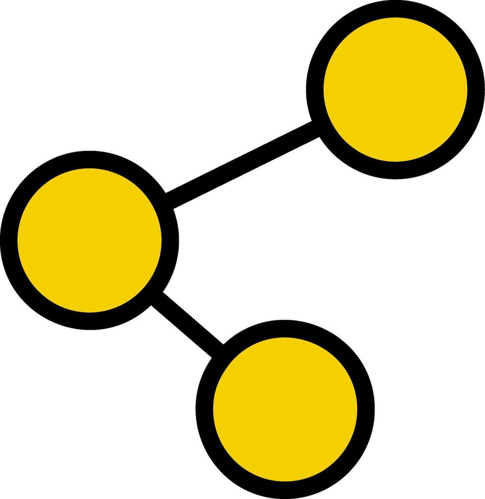 Share Line Filled Icon vector