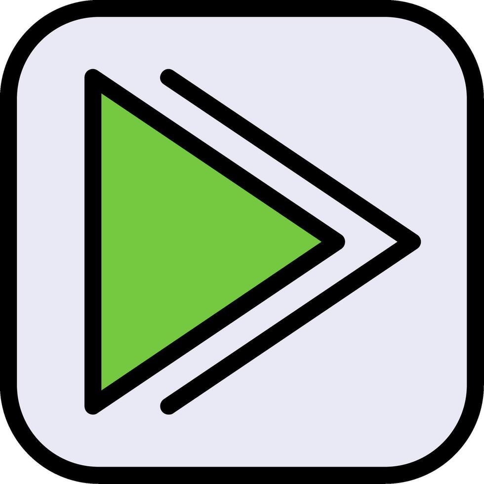 Forward Line Filled Icon vector