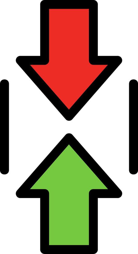 Scroll Up Line Filled Icon vector
