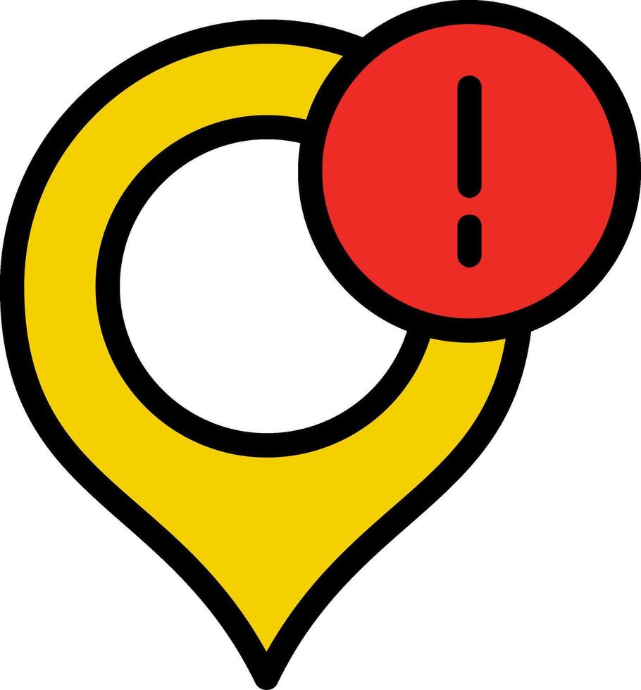 Location Pin Line Filled Icon vector