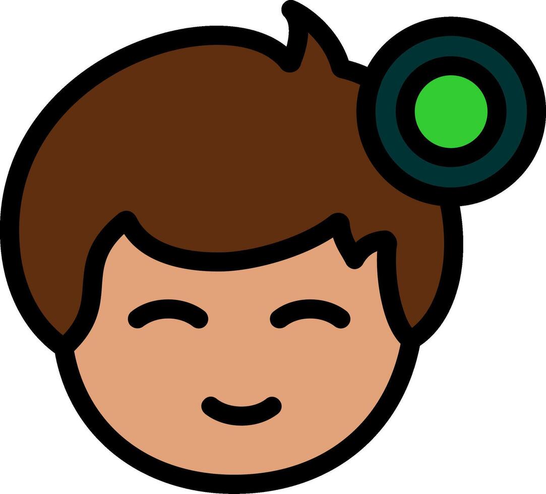 Online status indicator Line Filled Icon vector