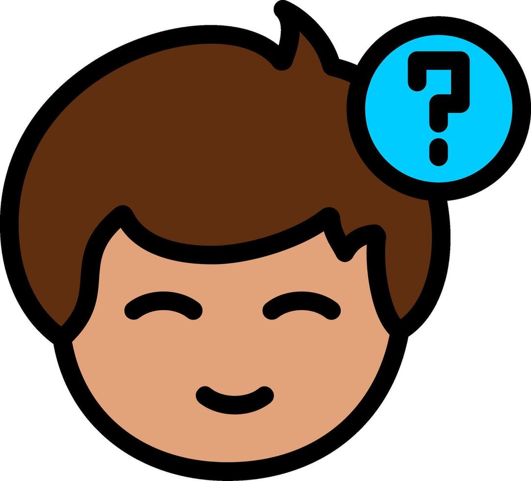Question mark Line Filled Icon vector