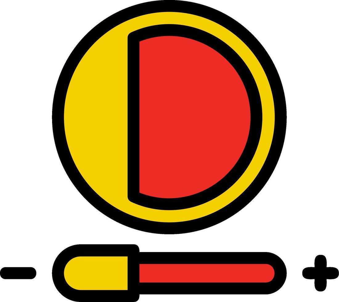 Contrast adjustment Line Filled Icon vector