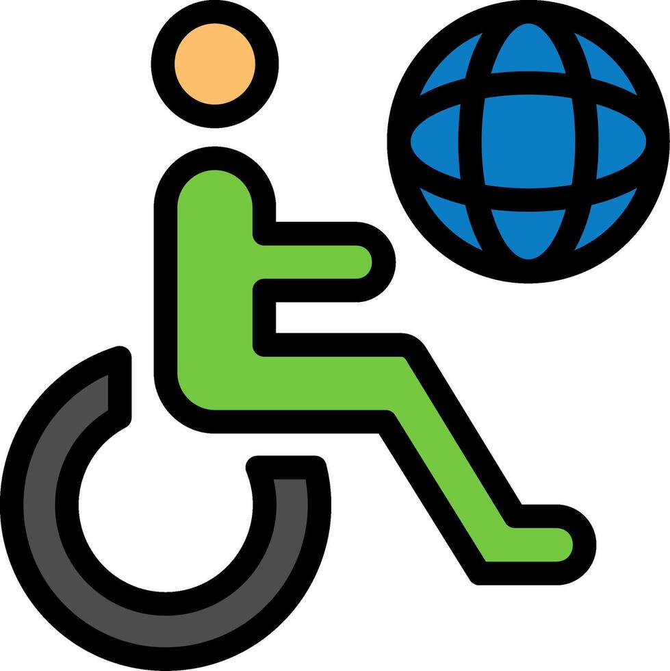 Accessibility Line Filled Icon vector