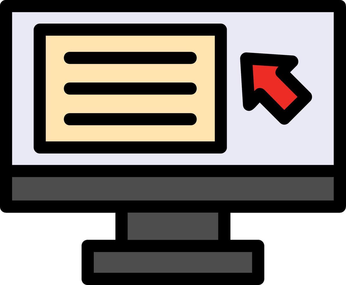 Screen reader Line Filled Icon vector