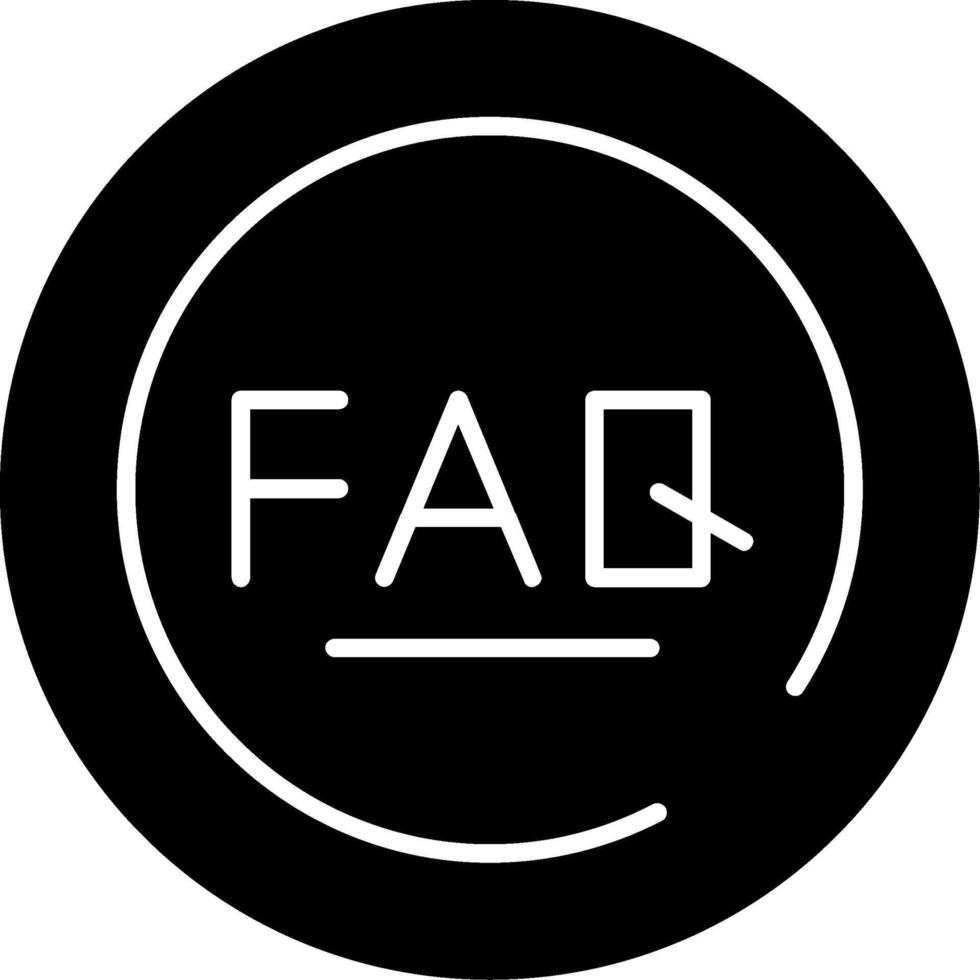 FAQ Glyph Icon vector