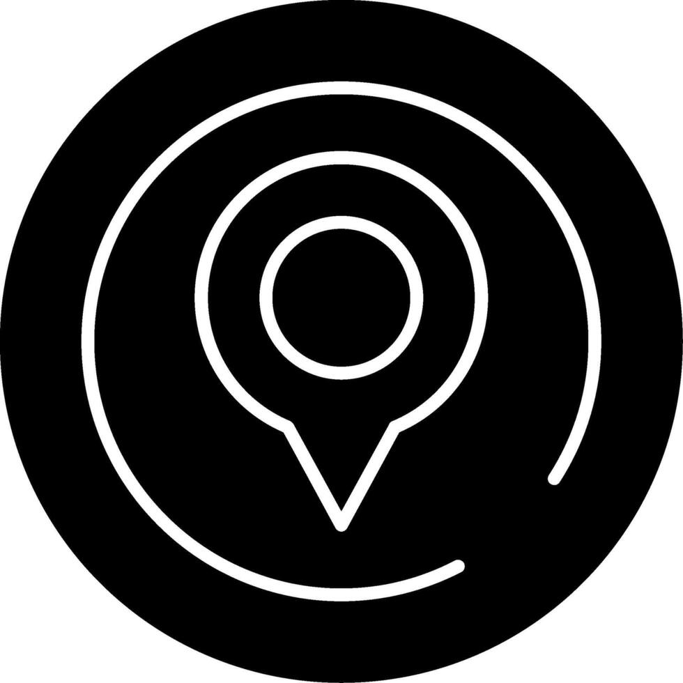 Location Glyph Icon vector