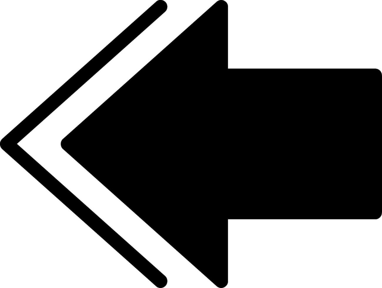 Previous Glyph Icon vector
