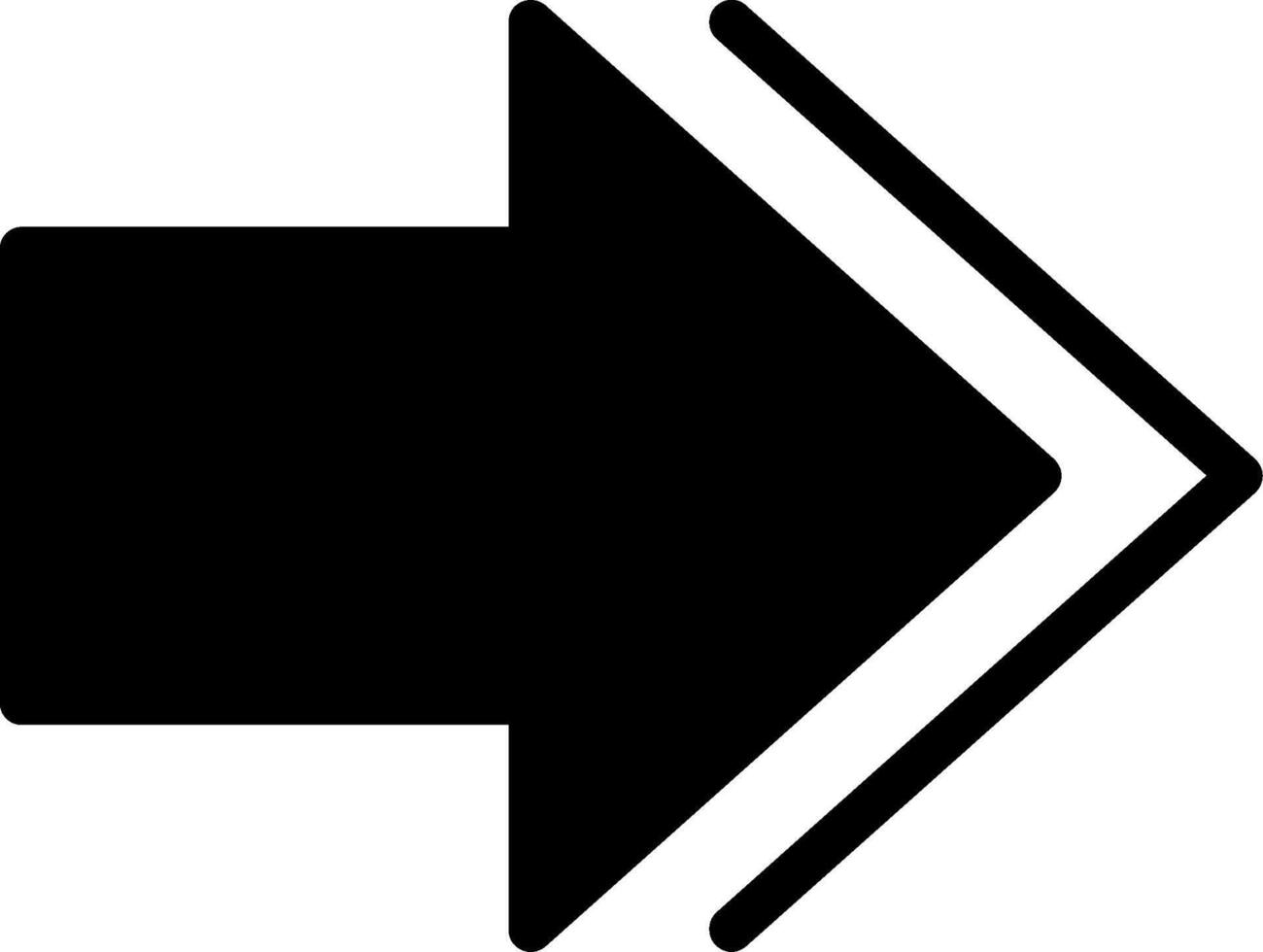 Next Glyph Icon vector
