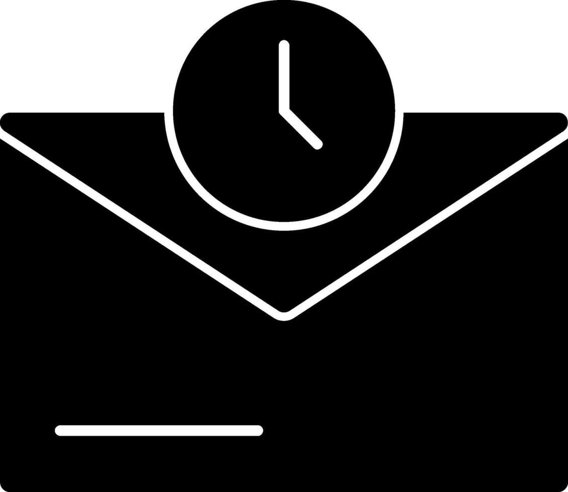 Clock Glyph Icon vector