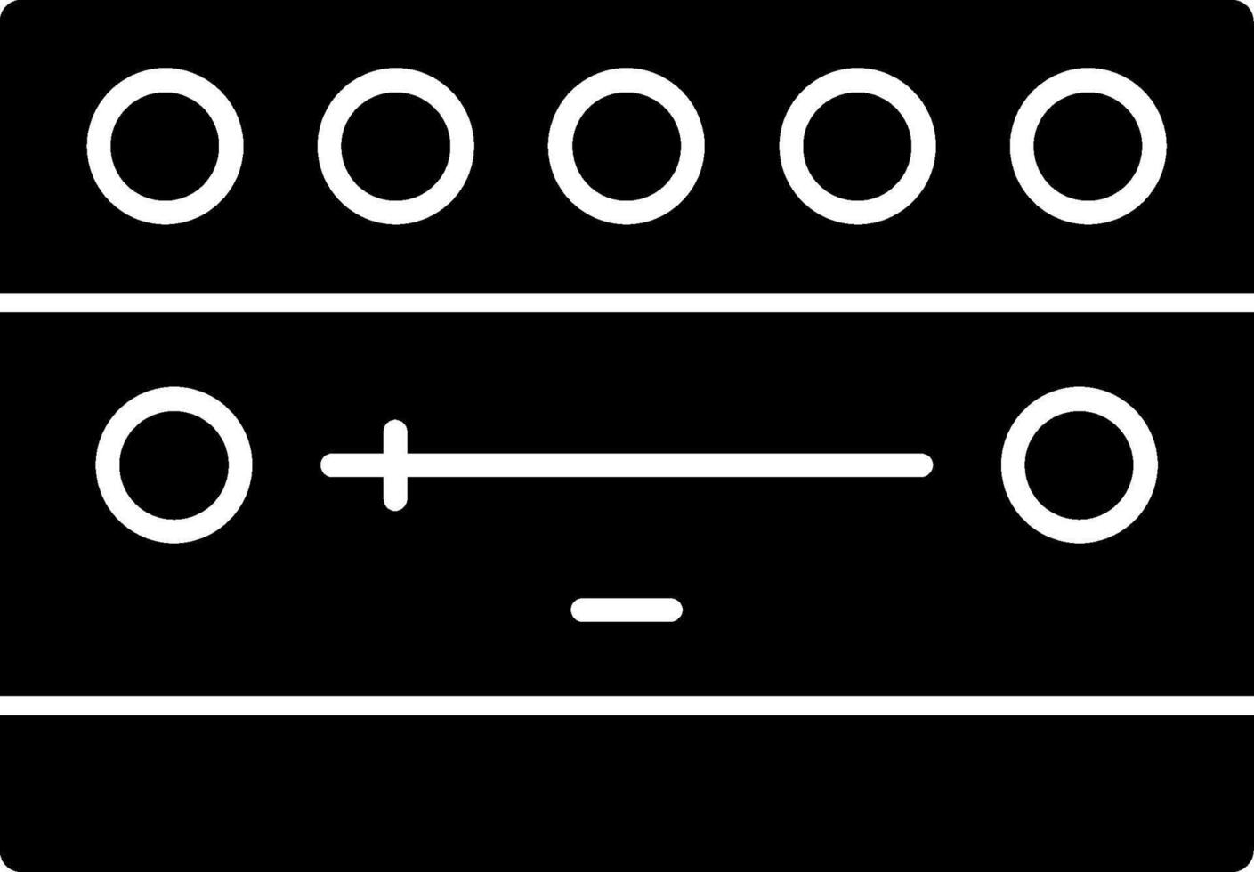 Notification Bar Glyph Icon vector