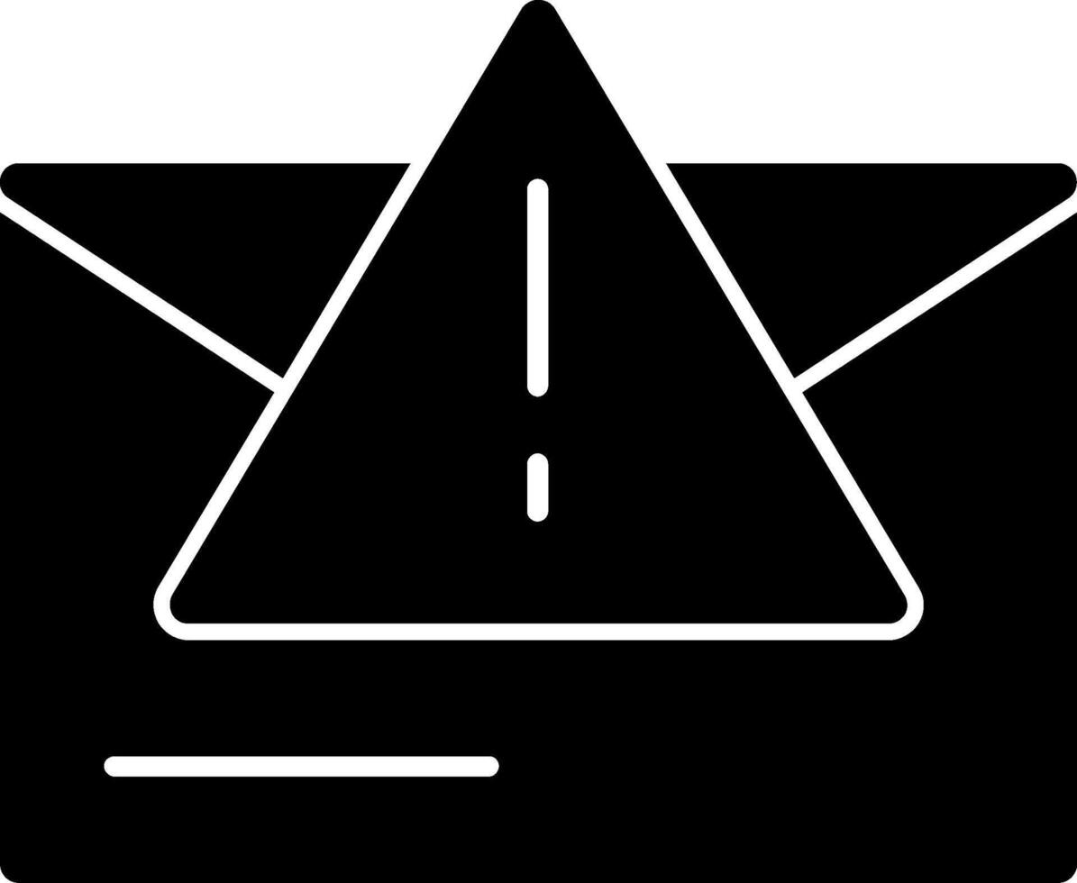 Warning Triangle Glyph Icon vector