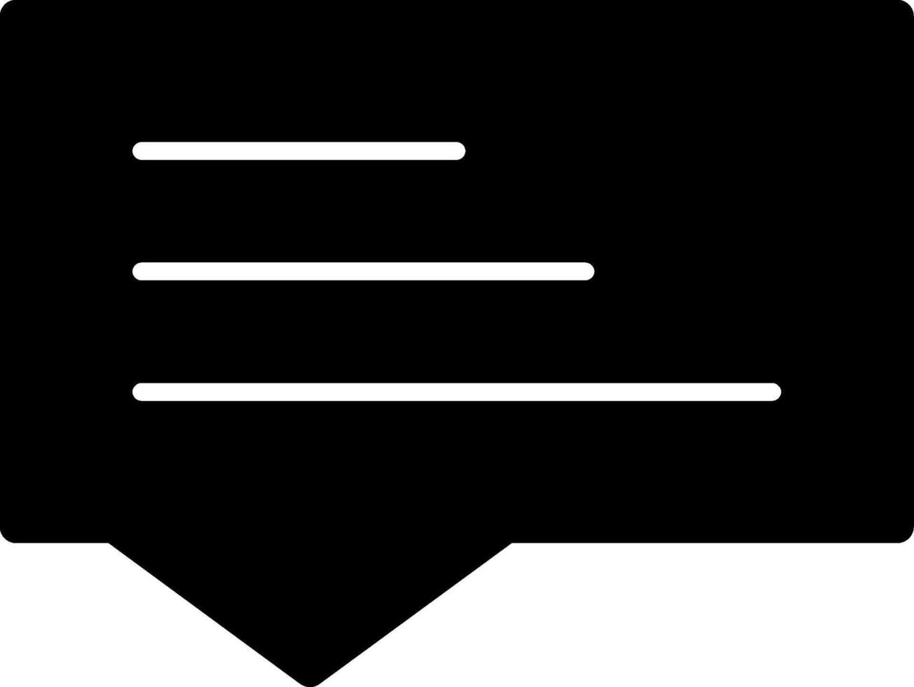 Speech Bubble Glyph Icon vector