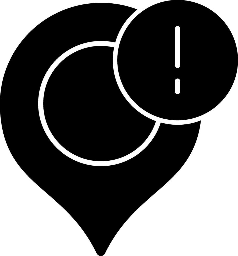 Location Pin Glyph Icon vector