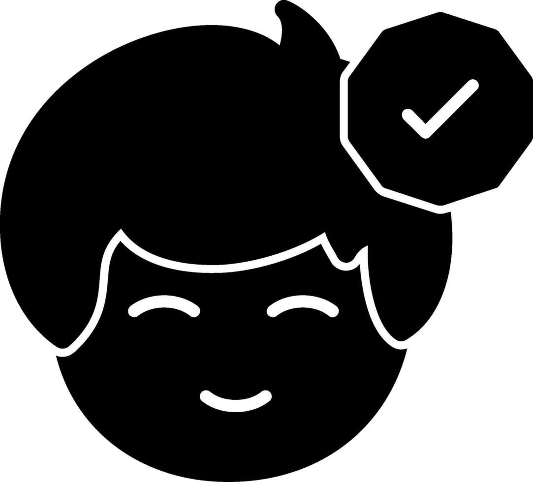 Verified badge Glyph Icon vector
