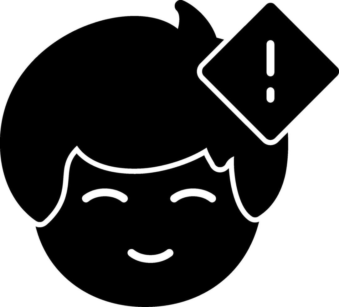 Exclamation mark Glyph Icon vector