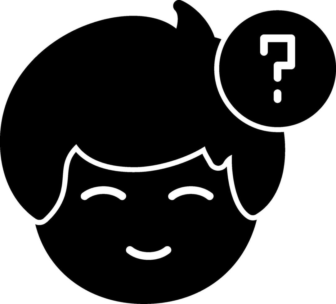 Question mark Glyph Icon vector
