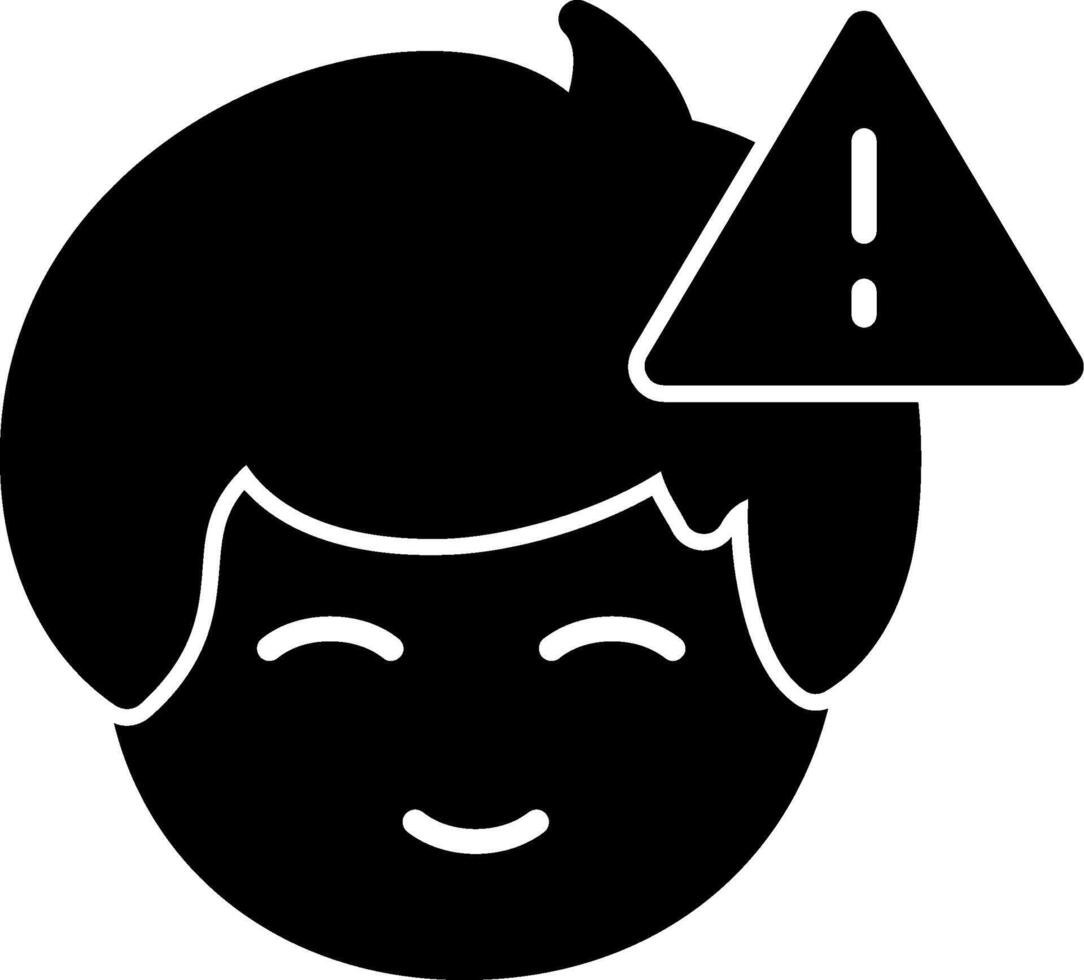 Error or warning symbol Glyph Icon vector